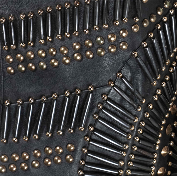 Miranda Lambert Stage-Worn Black Leather Studded Mini-Skirt